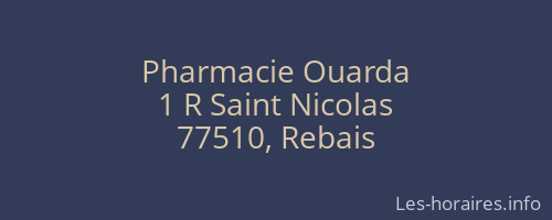 Pharmacie Ouarda