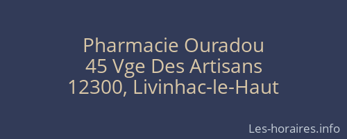 Pharmacie Ouradou