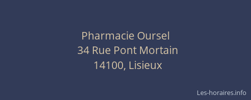Pharmacie Oursel