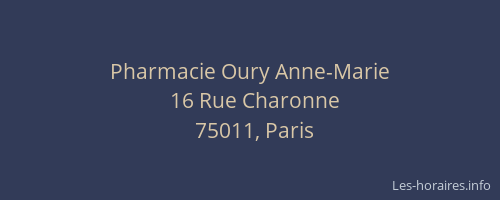 Pharmacie Oury Anne-Marie