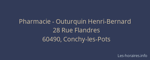 Pharmacie - Outurquin Henri-Bernard