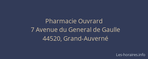 Pharmacie Ouvrard