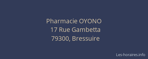Pharmacie OYONO
