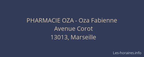PHARMACIE OZA - Oza Fabienne