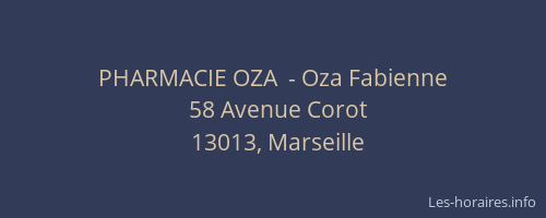 PHARMACIE OZA  - Oza Fabienne