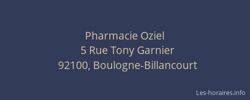 Pharmacie Oziel