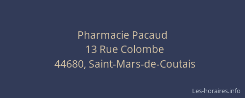 Pharmacie Pacaud