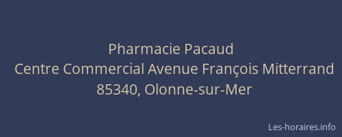 Pharmacie Pacaud