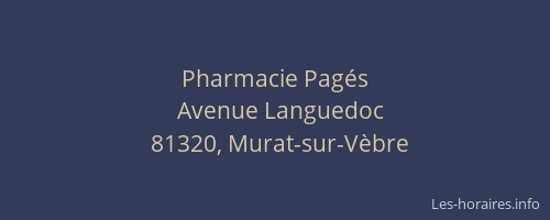 Pharmacie Pag&eacute;s