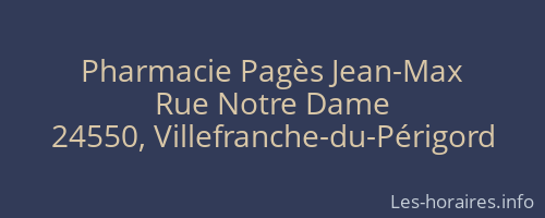 Pharmacie Pagès Jean-Max