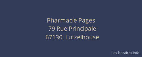 Pharmacie Pages