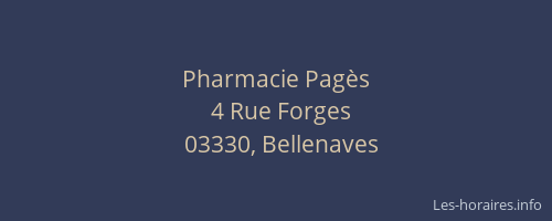 Pharmacie Pagès