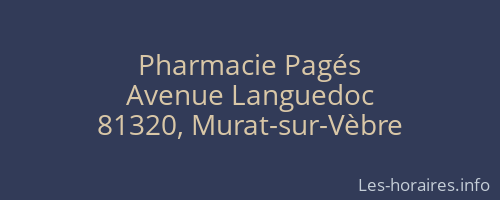 Pharmacie Pagés