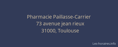 Pharmacie Paillasse-Carrier