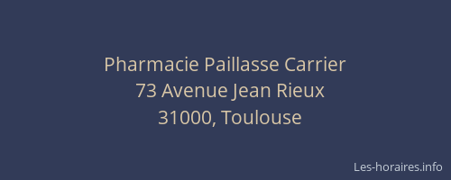Pharmacie Paillasse Carrier