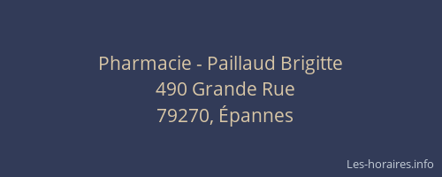Pharmacie - Paillaud Brigitte