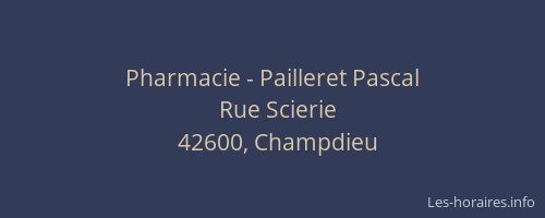 Pharmacie - Pailleret Pascal
