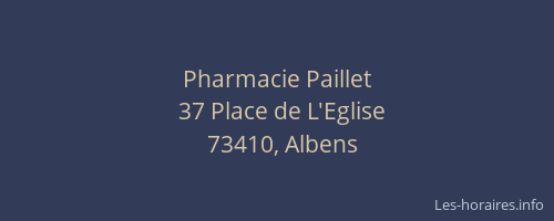 Pharmacie Paillet