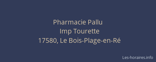 Pharmacie Pallu