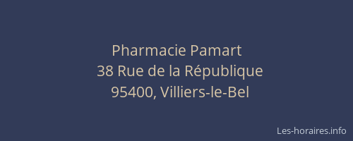 Pharmacie Pamart