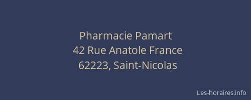 Pharmacie Pamart