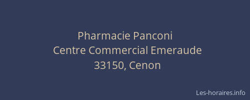 Pharmacie Panconi