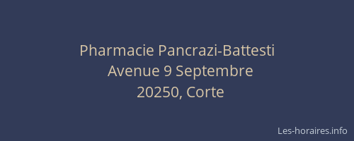 Pharmacie Pancrazi-Battesti