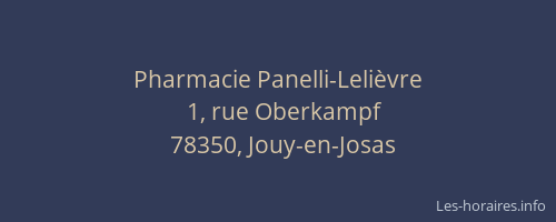 Pharmacie Panelli-Lelièvre