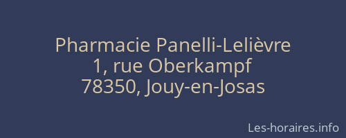 Pharmacie Panelli-Lelièvre