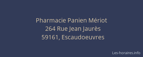 Pharmacie Panien Mériot
