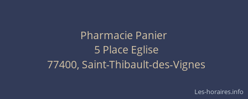 Pharmacie Panier