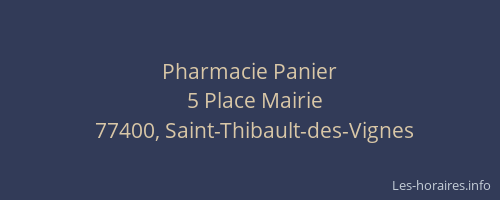 Pharmacie Panier