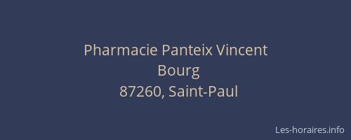 Pharmacie Panteix Vincent