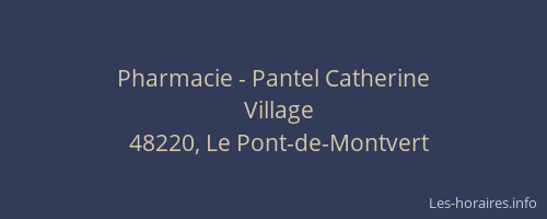 Pharmacie - Pantel Catherine