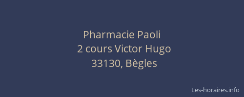 Pharmacie Paoli