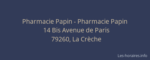 Pharmacie Papin - Pharmacie Papin