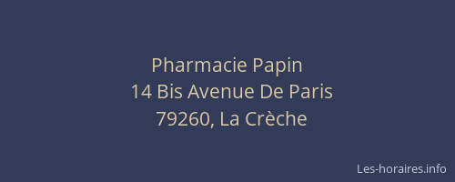 Pharmacie Papin