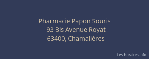 Pharmacie Papon Souris