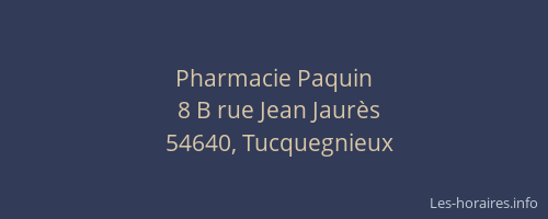 Pharmacie Paquin
