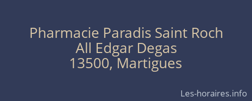 Pharmacie Paradis Saint Roch