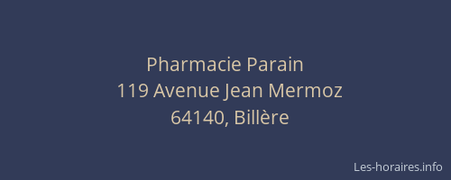 Pharmacie Parain