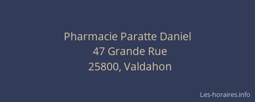 Pharmacie Paratte Daniel