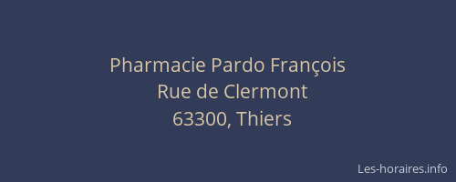 Pharmacie Pardo François