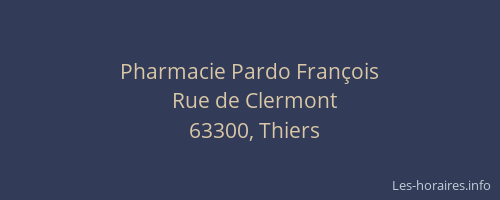 Pharmacie Pardo Fran&ccedil;ois