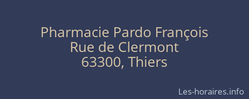 Pharmacie Pardo François