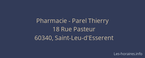 Pharmacie - Parel Thierry
