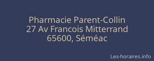 Pharmacie Parent-Collin