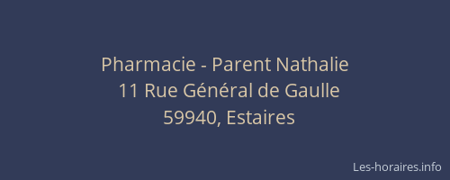 Pharmacie - Parent Nathalie