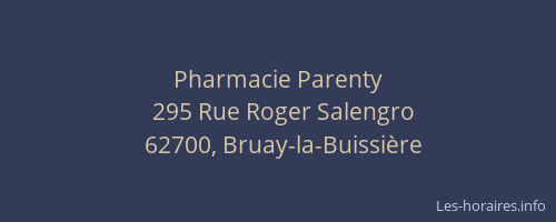 Pharmacie Parenty