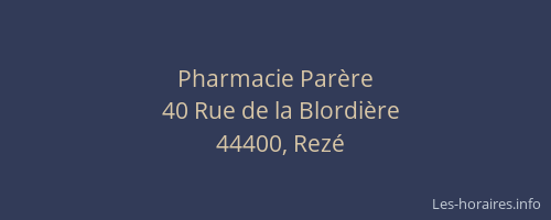 Pharmacie Parère
